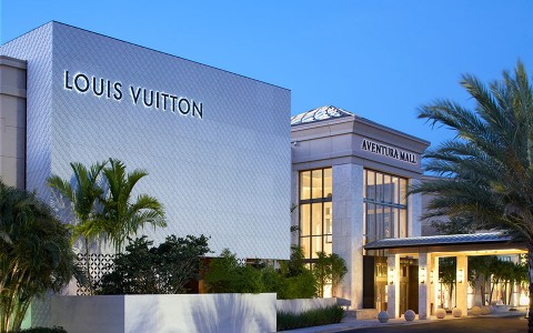 Louis Vuitton entrance at Aventura Mall